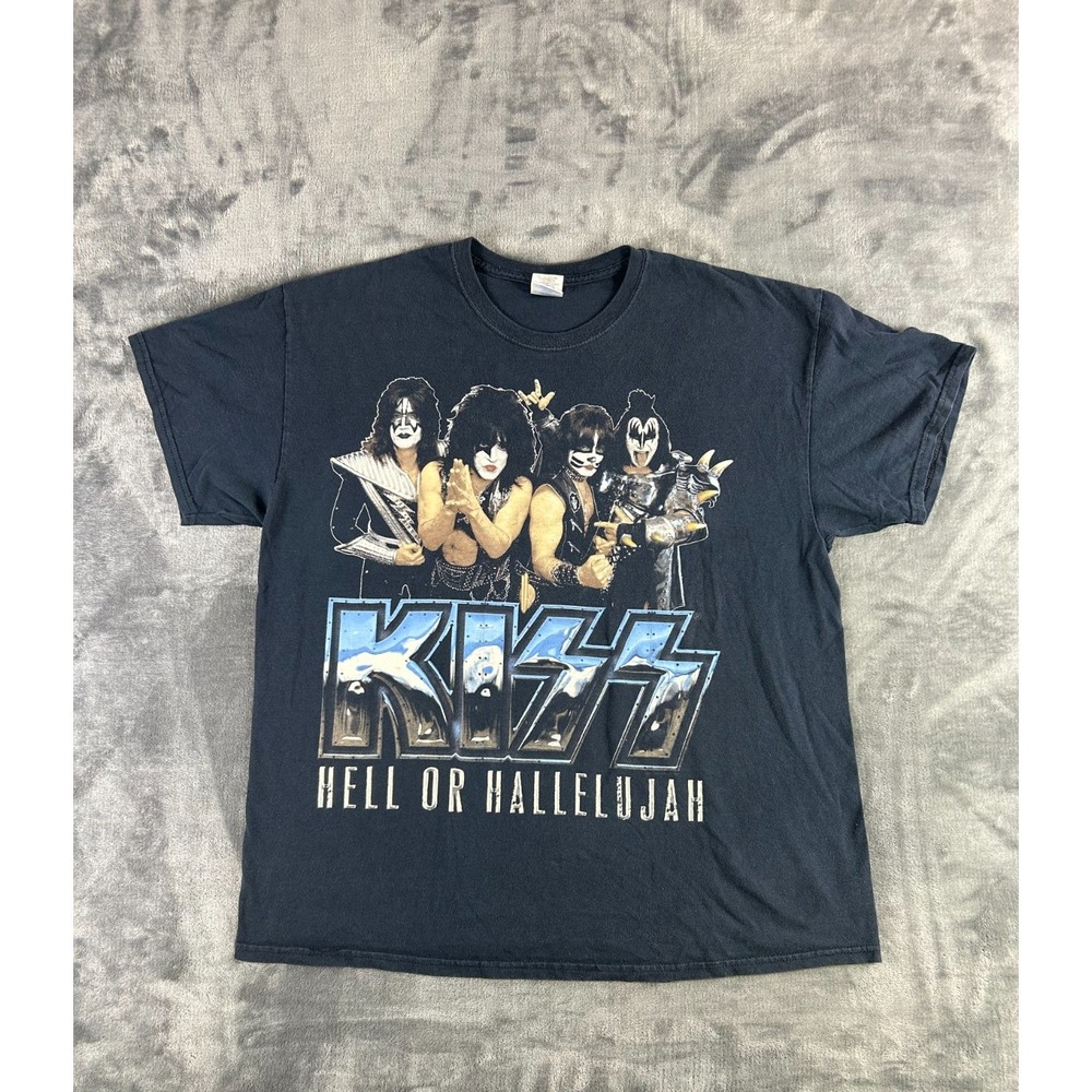 KISS Hell or Hallelujah 2012 Tour T-Shirt‎ XL Black Band Tee Rock Concert Back